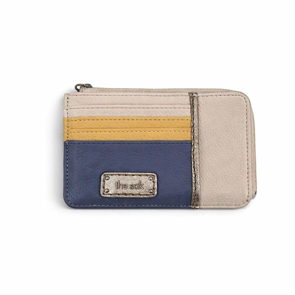 The Sak Leather Card Wallet Holder Iris Coin Purse Travel Boho